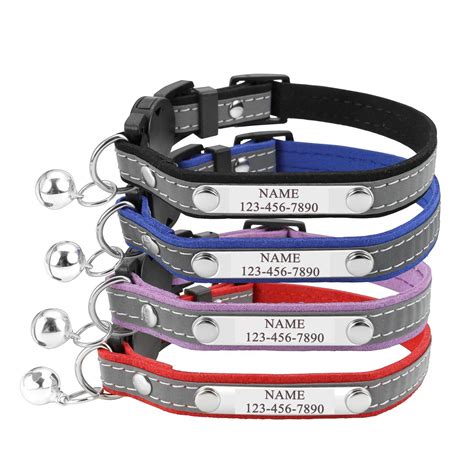 personalized breakaway kitten collars|personalized reflective breakaway cat collars.